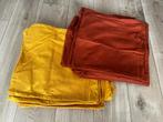 Kussenhoezen okergeel (10) en terra (10), Huis en Inrichting, Woonaccessoires | Kussens, Ophalen, Zo goed als nieuw, Geel, Vierkant
