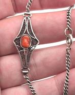 Zilveren armband met bloedkoraal, Verzenden, Gebruikt, Zilver, Zilver
