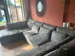 Grote hoekbank van geborsteld leer, Huis en Inrichting, Banken | Bankstellen, Ophalen, Gebruikt, 100 tot 125 cm, Hoekbank