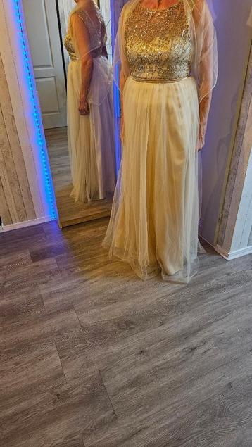Gala jurk Creme Goud Glitter beschikbaar voor biedingen