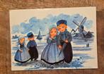 Boertjes en boerinnetjes op klompen - molen -  zeilboot, Verzenden, 1980 tot heden, Gelopen, Klederdracht