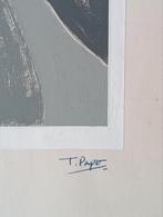 Ton Pape Gouache compositie met bladeren, Antiek en Kunst, Kunst | Schilderijen | Abstract, Verzenden