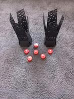 2 ZWARTE METALEN WINDLICHTEN VAN IKEA, Rood, Nieuw, Ophalen of Verzenden, Metaal