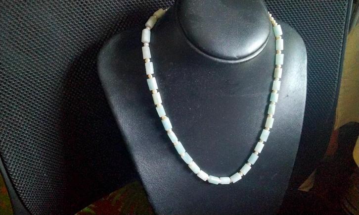 ketting Aquamarijn Met Echte Parels   Kalmerend Rustgevend, Sieraden, Tassen en Uiterlijk, Kettingen, Nieuw, Steen of Mineraal