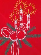 Buitenkans: nieuw handgeborduurd traditioneel Kerstkleedje, Huis en Inrichting, Ophalen of Verzenden, Nieuw, Vierkant