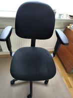 bureaustoel met vloerbeschermer, Ophalen, Gebruikt, Zwart