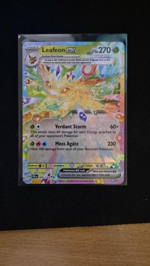 Pokemon TCG - Leafeon ex (PRE 006), Hobby en Vrije tijd, Verzamelkaartspellen | Pokémon, Nieuw, Losse kaart, Foil, Ophalen of Verzenden