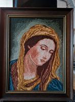 Geborduurd schilderij in lijst | Maria, Antiek en Kunst, Kunst | Schilderijen | Klassiek, Ophalen of Verzenden