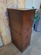 Antieke ladekast, archiefkast afm. 49x65cm en 137cm hoog., Huis en Inrichting, Kasten | Ladekasten, Ophalen of Verzenden, Zo goed als nieuw