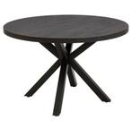 Ronde zwarte tafel diameter 120 cm, Huis en Inrichting, Tafels | Eettafels, Ophalen, Gebruikt, Rond, 100 tot 150 cm