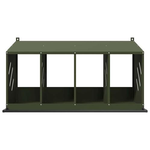 AANBIEDING | Kippen nestkast 4 vakken groen metaal! GRATIS B, Dieren en Toebehoren, Pluimvee | Toebehoren, Nieuw, Kippenhok of Kippenren