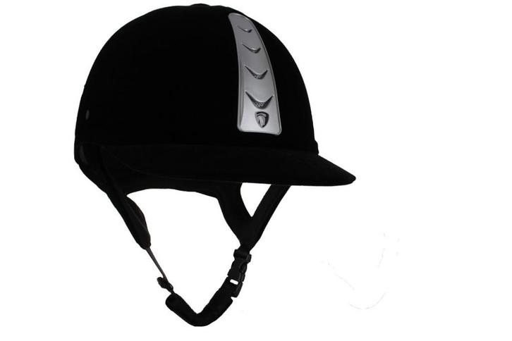 Zwarte Horka Hawk fluwelen cap maat 56 en 57, Dieren en Toebehoren, Paardrijkleding, Nieuw, Dames, Heren, Kinderen, Cap, Dressuur