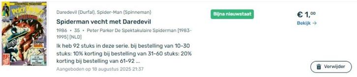 Peter Parker de spektakulaire Spiderman, Boeken, Strips | Comics, Zo goed als nieuw, Eén comic, Europa, Ophalen of Verzenden