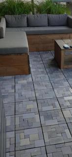 80 x Natuurstenen tuintegel / terrastegel 30x30 cm, Tuin en Terras, Tegels en Klinkers, Ophalen, Gebruikt, 5 tot 10 m², Natuursteen