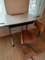 Vintage bureau en bureaustoeltje, Gebruikt, Ophalen, Bureau