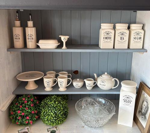 Claire Wilson servies, voorraadpotten, theepot, keuken, Huis en Inrichting, Keuken | Servies, Zo goed als nieuw, Overige typen