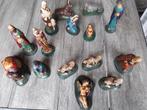 Te koop 15 delige handgemaakte kerstgroep, Diversen, Ophalen of Verzenden, Gebruikt
