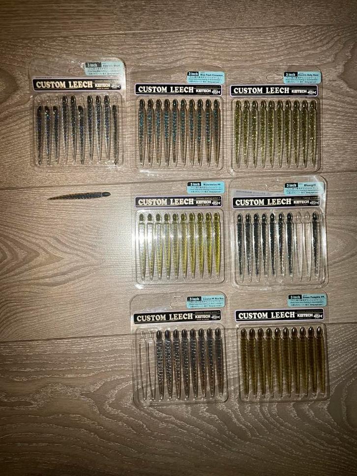 Keitech custom leech 3”, Watersport en Boten, Hengelsport | Roofvissen, Zo goed als nieuw, Overige typen, Ophalen of Verzenden