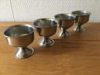 servies eierdopje metaal 4 delig, Ophalen of Verzenden, Nieuw, Overige materialen, Overige stijlen