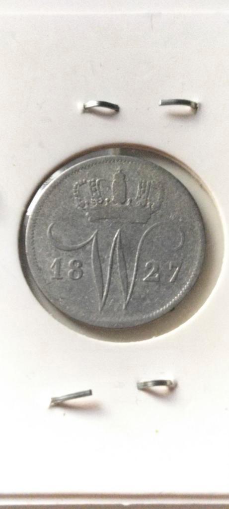 1827 10 C. Willem I Zilveren Munt, Postzegels en Munten, Munten | Nederland, Losse munt, 10 cent, Koning Willem I, Zilver, Verzenden