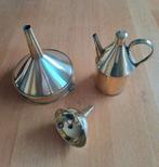 Oud koper hand werk 1oliekan en 2 trechters, Ophalen of Verzenden, Zo goed als nieuw
