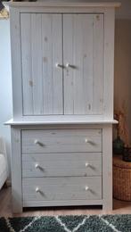 Kleding kast babykamer grenen white wash, Kinderen en Baby's, Kinderkamer | Commodes en Kasten, Ophalen, Gebruikt, 50 tot 70 cm