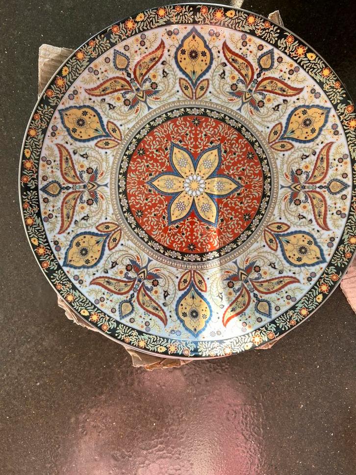 4 stuks marokaase kleurrijke schalen diameter 35,5 cm, Huis en Inrichting, Keuken | Servies, Ophalen