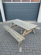 Houten Picknicktafel - Stevig en gezellig!, Tuin en Terras, Picknicktafels, Ophalen, Gebruikt, Rechthoekig, Hout