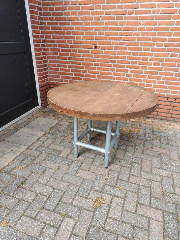 Steigerhouten eettafel, Huis en Inrichting, Tafels | Statafels, Gebruikt, Ophalen