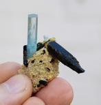 AQUAMARIJN en TOERMALIJN uit Erongo in Namibie, Verzamelen, Mineralen en Fossielen, Ophalen of Verzenden, Mineraal