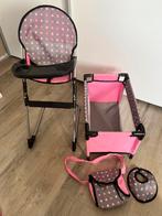 Poppenbedje, stoel, verzorgingstas en slabbertje, Ophalen of Verzenden, Zo goed als nieuw