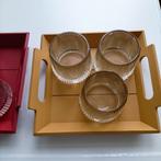 2 trays met glaasjes voor waxine kaarsjes, Ophalen of Verzenden