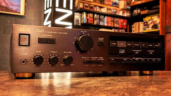 AKAI AM-A70 • 2 X 100W • GARANTIE • PHONO, Audio, Tv en Foto, Versterkers en Receivers, Refurbished, Stereo, 120 watt of meer