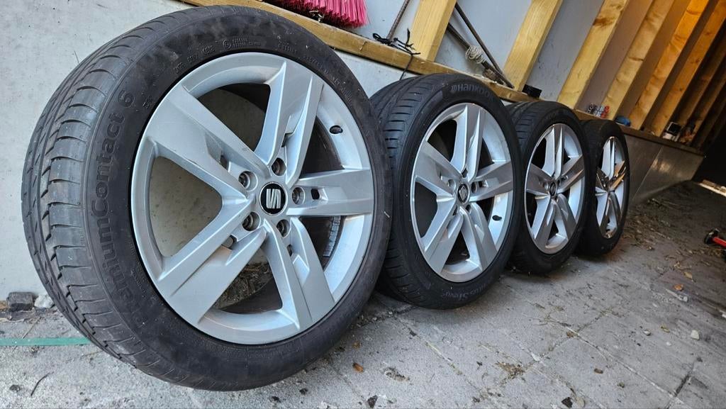 4 Zomerbanden 225/45 R17 Seat Leon FR, Auto-onderdelen, Banden en Velgen, Ophalen, Gebruikt, Banden en Velgen, 17 inch