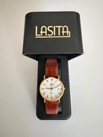 Heren horloge Ladita double, Overige merken, Overige materialen, Leer, Polshorloge
