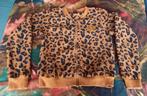 Fluffy bruin vest met panterprint en rits mt 134/140, Ophalen, Gebruikt, Meisje, Trui of Vest