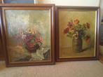 2 Bloemen Schilderijen, Antiek en Kunst, Kunst | Schilderijen | Klassiek, Ophalen