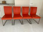 4 leren stoelen (Bert Plantagie), Huis en Inrichting, Stoelen, Ophalen of Verzenden, Zo goed als nieuw, Vier