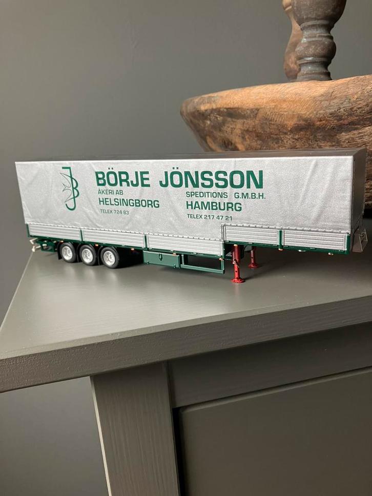 Tekno Borje Jonsson classic stepframe trailer, Hobby en Vrije tijd, Modelauto's | 1:50, Zo goed als nieuw, Bus of Vrachtwagen