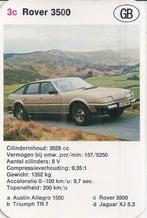 w4488 autokaartje rover 3500, Ophalen of Verzenden, Zo goed als nieuw, Auto's