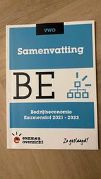VWO Samenvatting Bedrijfseconomie 2021-2022, Ophalen of Verzenden, Zo goed als nieuw, VWO, Bedrijfseconomie of M&O