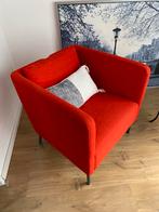 Moderne EKERÖ Fauteuil, Skiftebo oranje/rood, Ophalen, Stof, 75 tot 100 cm, Zo goed als nieuw