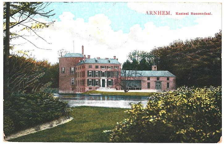 960812 Arnhem kasteel Rozendaal 1910 Gelopen met postzegel, Verzamelen, Ansichtkaarten | Nederland, Gelopen, Gelderland, Voor 1920