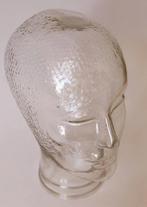 VINTAGE GLAZEN ETALAGEHOOFD | TRANSPARANT (2 STUKS), Huis en Inrichting, Woonaccessoires | Overige, Ophalen of Verzenden, -, -