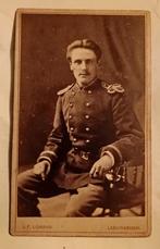CDV 19e eeuw militair muzikant fotograaf Lomans Leeuwarden, Verzenden, Landmacht, Nederland, Foto of Poster