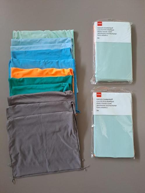 17 rekbare boekenkaften van Hema, 6 nog nieuw, 11 gebruikt, Diversen, Schoolbenodigdheden, Zo goed als nieuw, Ophalen of Verzenden