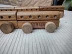 6 bijzondere houten oude trein-wagonnetjes met magneetjes, Antiek en Kunst, Antiek | Speelgoed, Ophalen of Verzenden