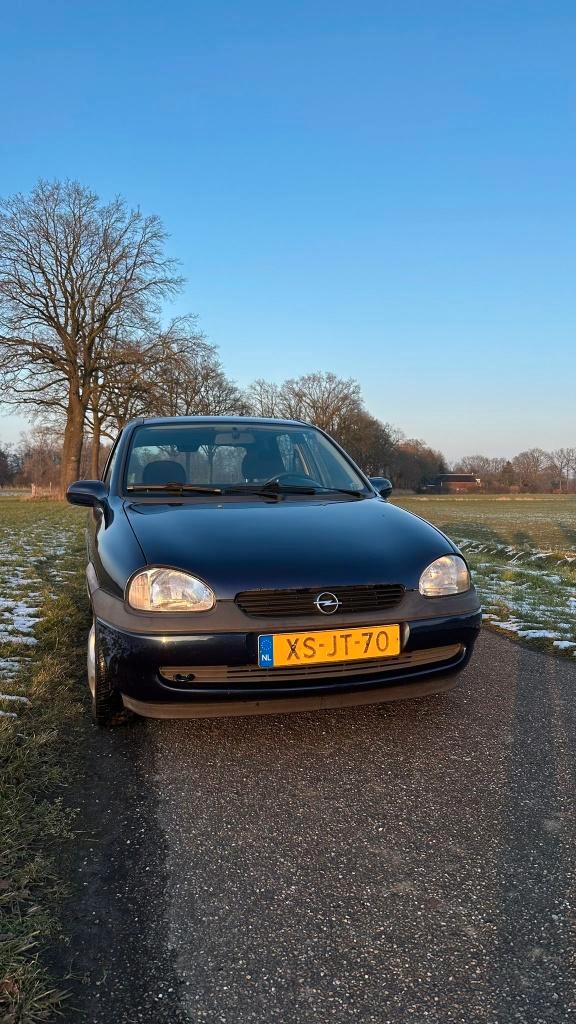 Opel Corsa 1.2 I 16V 5D 1999 Blauw met nieuwe APK, Auto's, Opel, Particulier, Corsa, Bluetooth, Centrale vergrendeling, Open dak