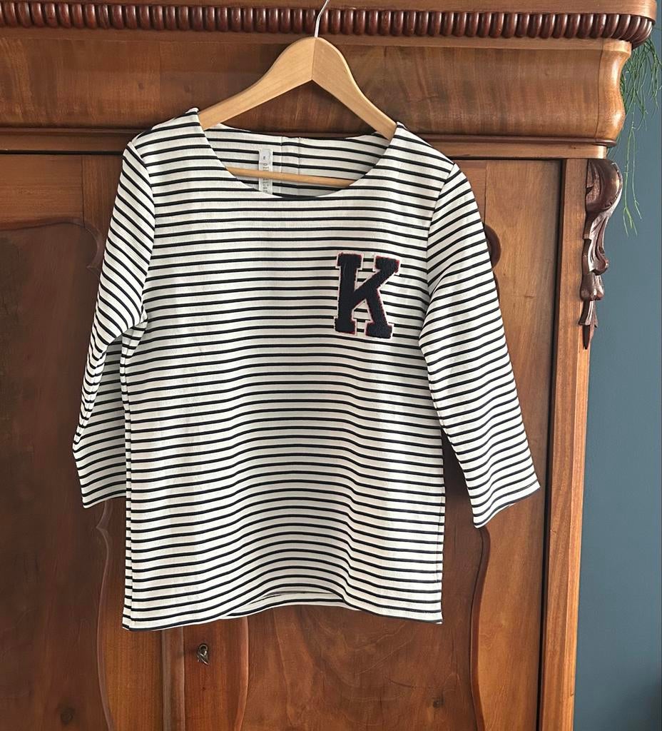 Long sleeve - Crème/Wit met Strepen van Follie di Garbo, Kleding | Dames, T-shirts, Nieuw, Maat 38/40 (M), Wit, Lange mouw, Ophalen of Verzenden