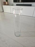 Hoge smalle glazen vaas, Ophalen, Overige kleuren, Minder dan 50 cm, Glas
